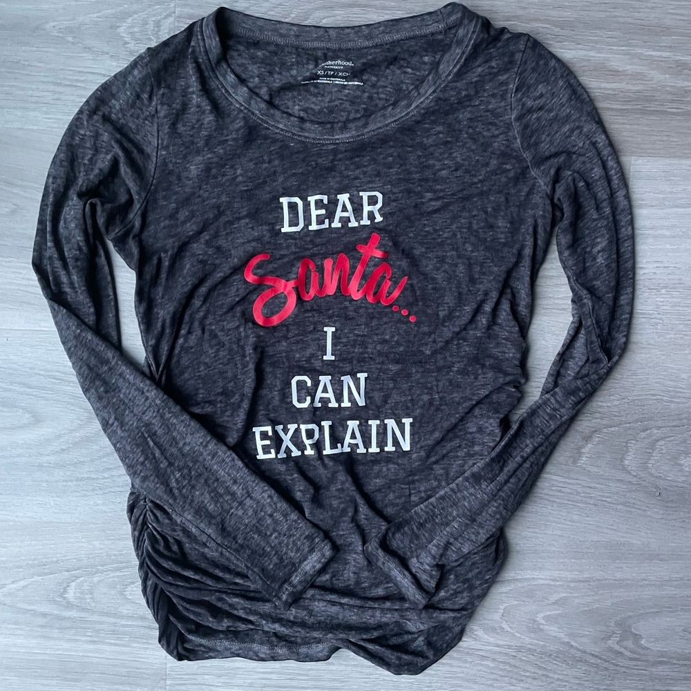 Christmas Maternity Dear Santa Shirt